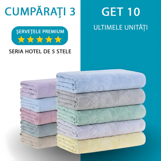 MEGA KIT cu 10 super prosoape de baie - CUMPĂRĂ 3, ia acasă 10 (ULTIMA ZI DE VÂNZARE DE LICHIDARE)